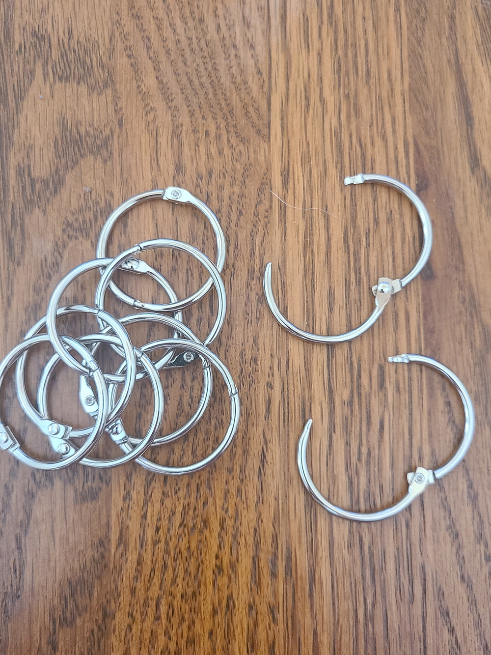 Silver Loose Leaf Book Binder Rings
